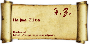 Hajma Zita névjegykártya